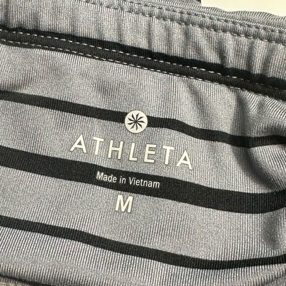 Athleta Relay Striped Leggings, Black & Gray, Size M, Running, Yoga, Athleisure - Picture 4 of 15